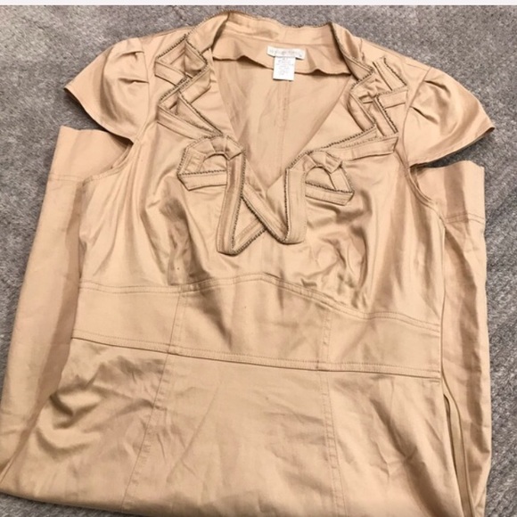 London Times Cap Sleeve Fitted Dress - Picture 4 of 5